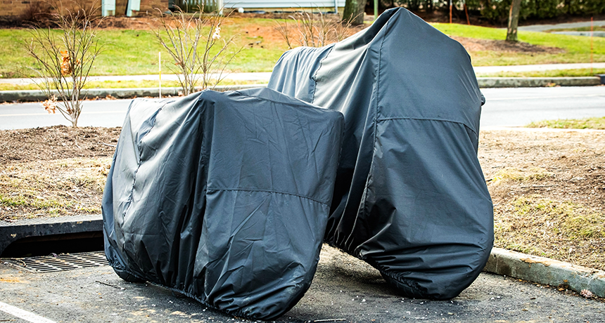 covered motorbike
