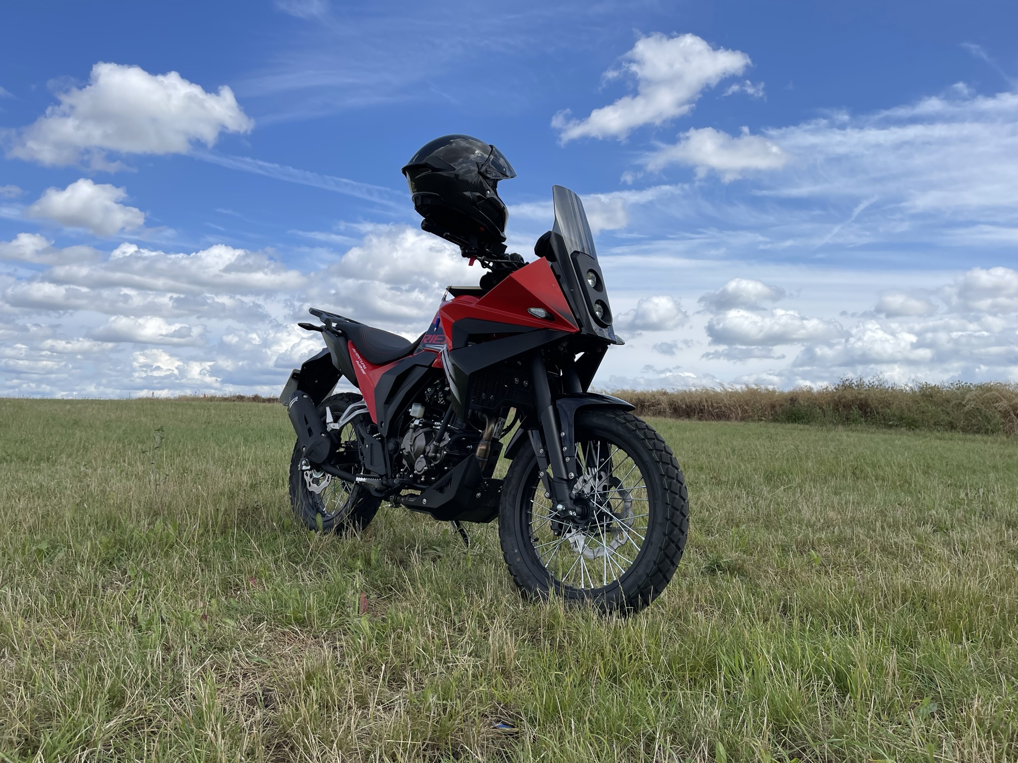 Rieju Aventura 125 in a field