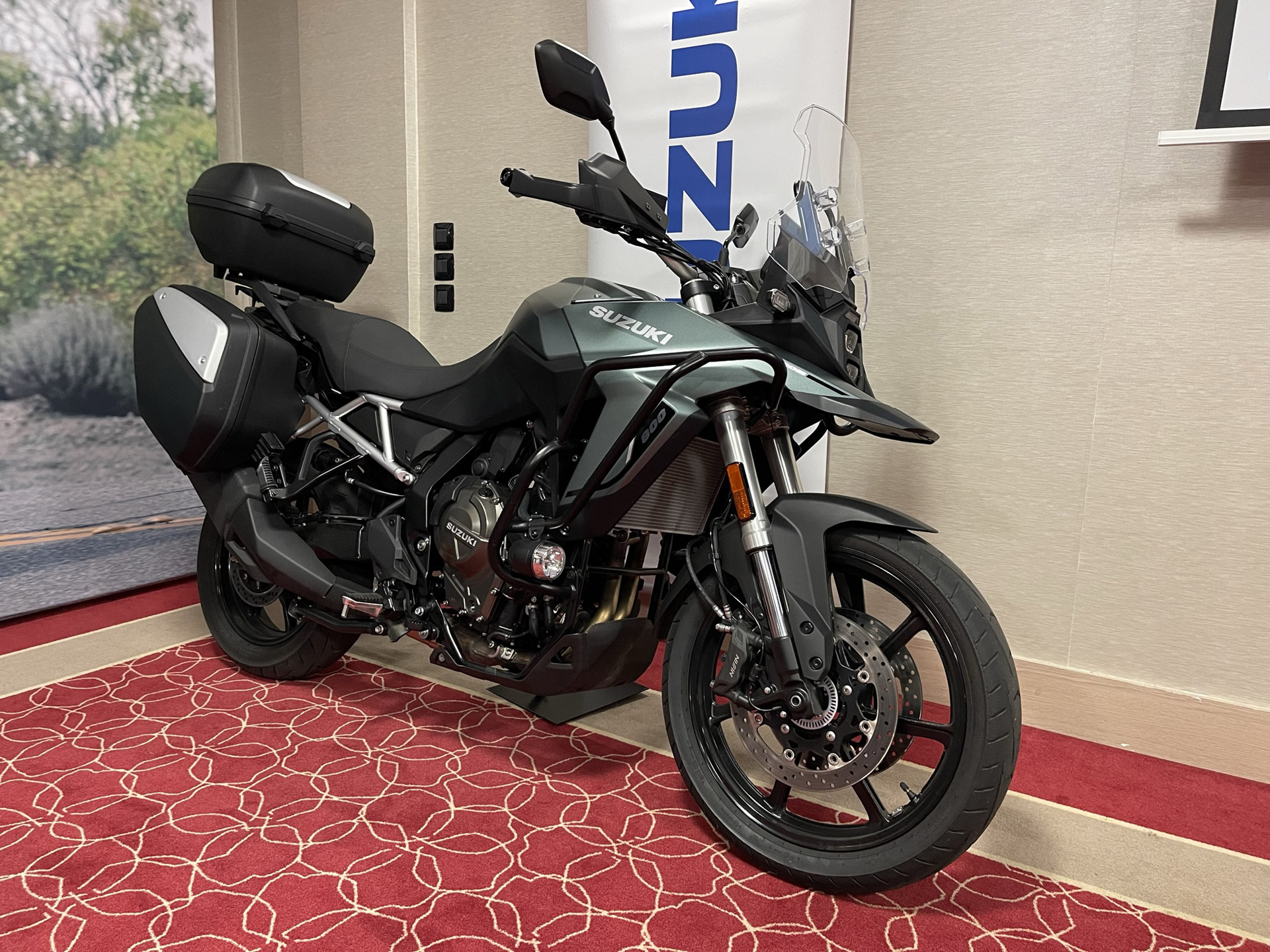 Suzuki V-Strom 800RE with touring accessories on