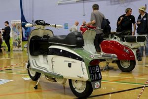 Some classic Lambrettas all polished up