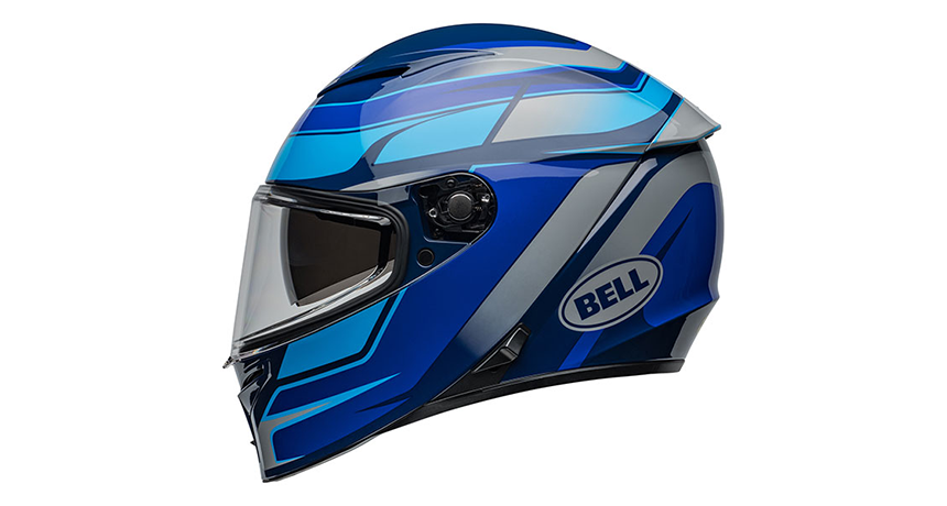 Bell Lithium MIPS full face helmet in blue on a white background