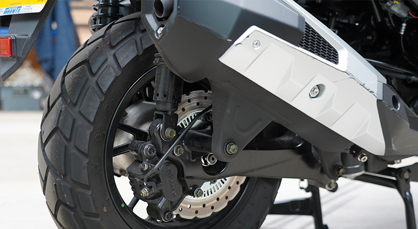 Kymco DTX360 brakes and suspension