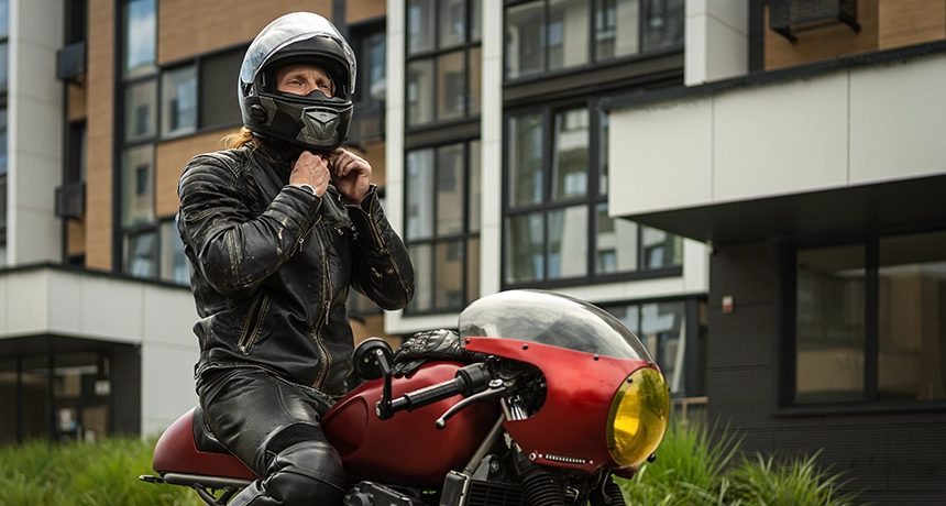 man on motorbike