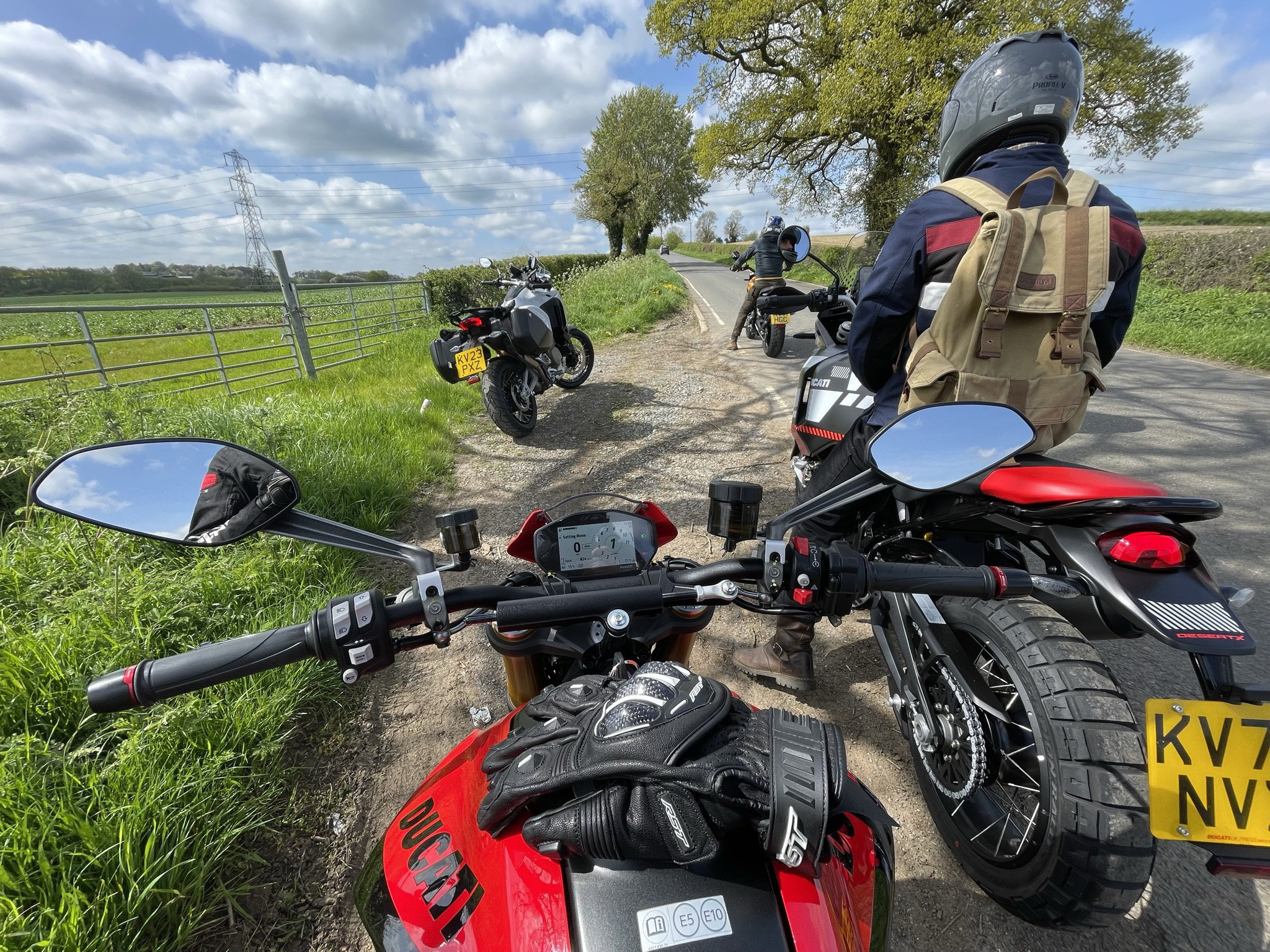 2023 Ducati Monster SP TFT dash and cockpit view