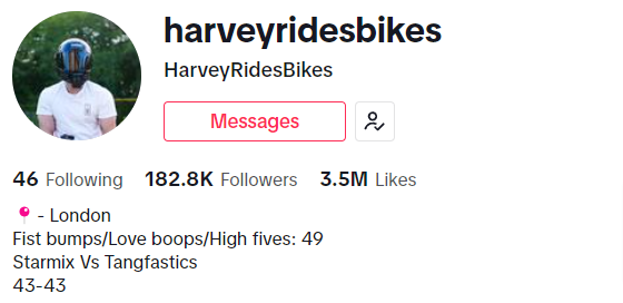 HarveyRidesBikes on TikTok