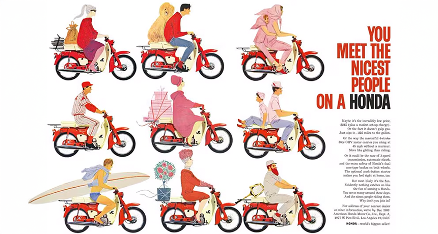1958 Honda Super Cub C100 - Magazine Ad USA.png