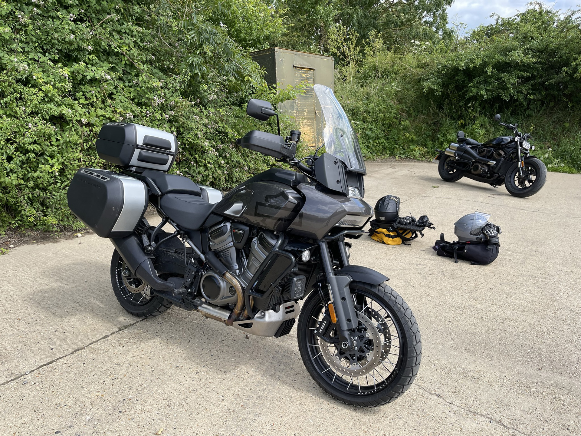 Harley-Davidson Pan America 1250 Special and Sportster S in the background