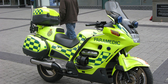 Attribution: dblackadder - Paramedic motorcycle