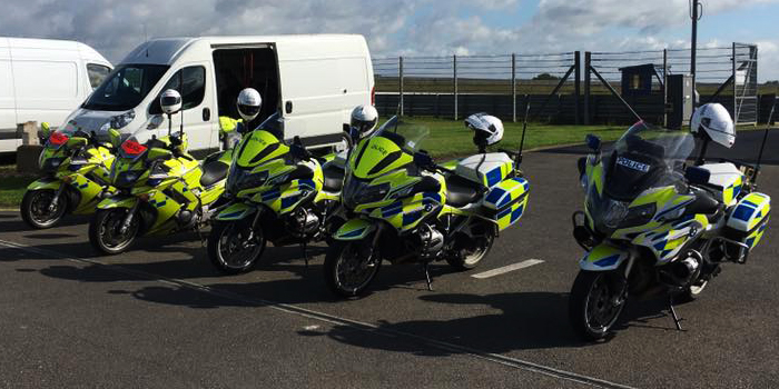 Police patrol motorcycles