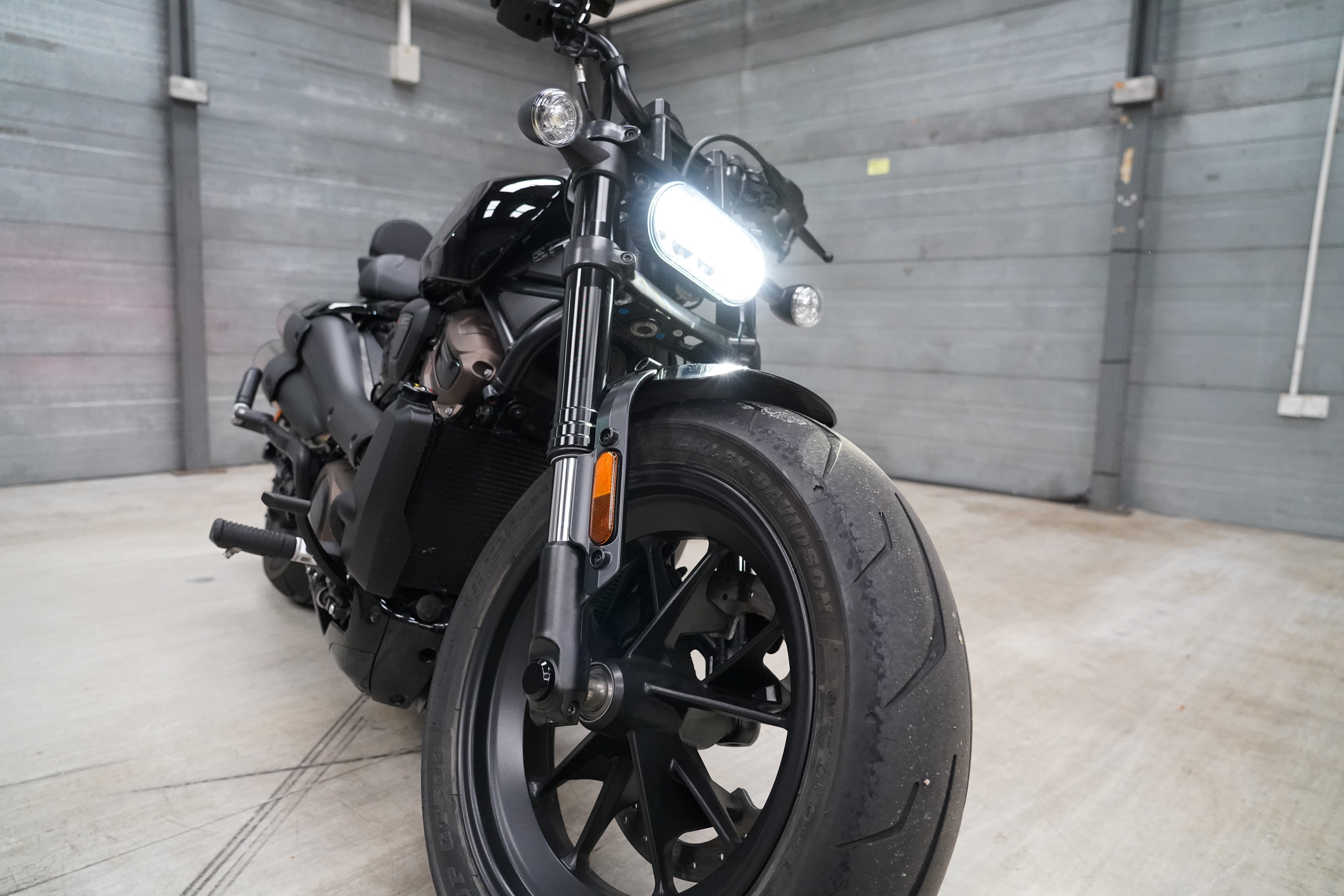 Harley-Davidson Sportster S in industrial studio space