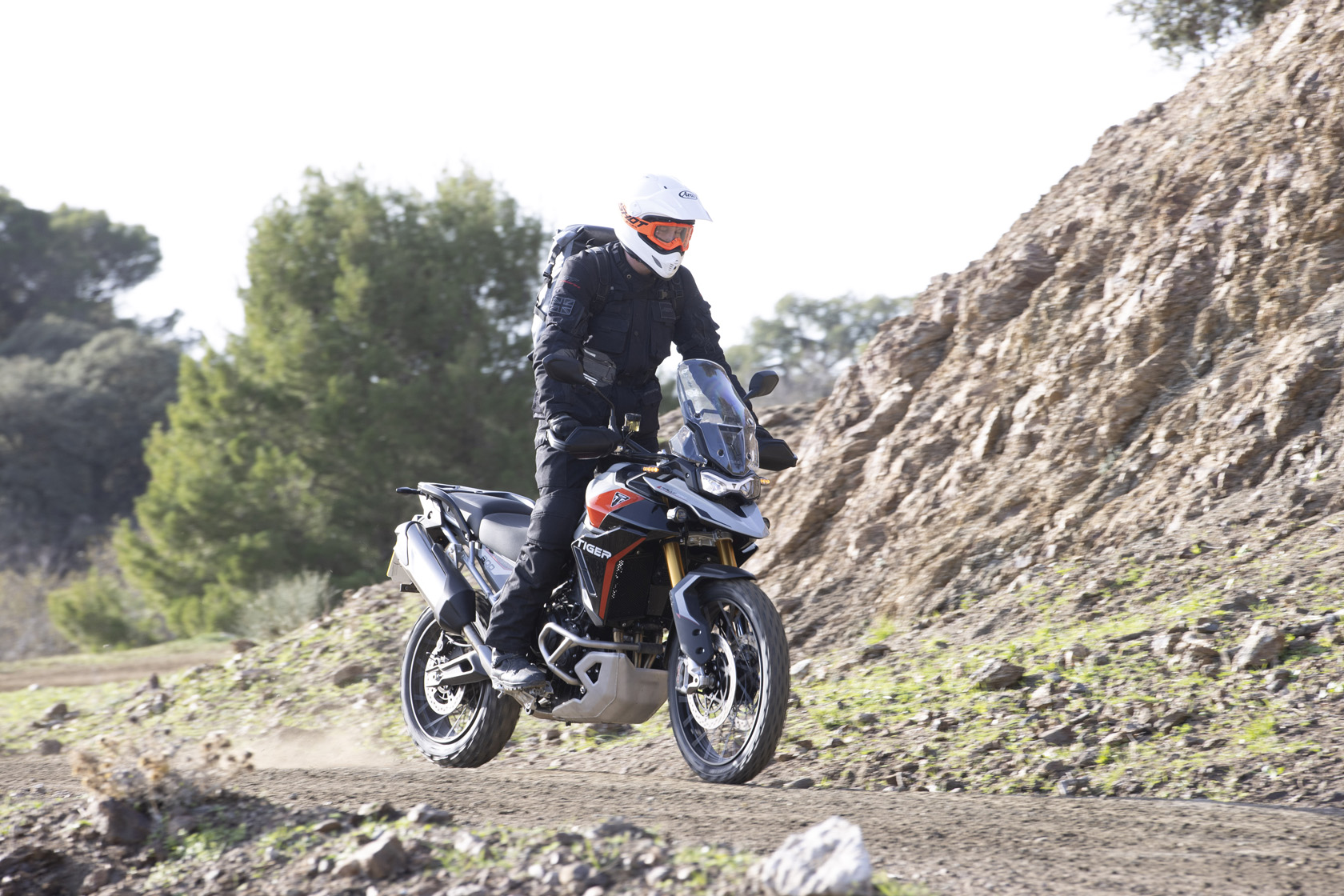 Riding off-road on the Triumph Tiger 900 Rally Pro
