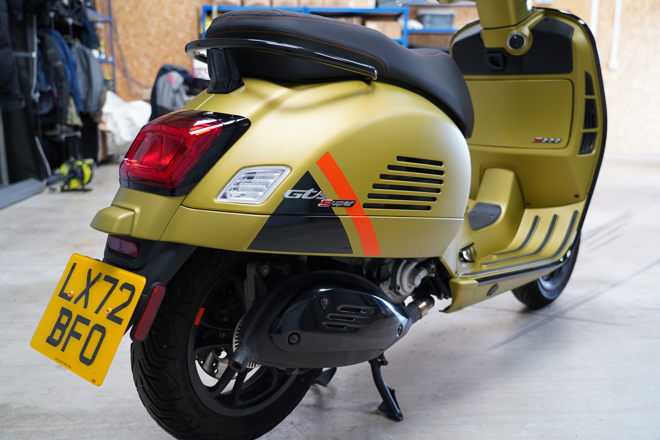 rear of the Vespa GTS 300 Super Sport