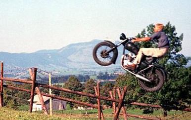 Great Escape fence jump best motorcycle movie moment of all time