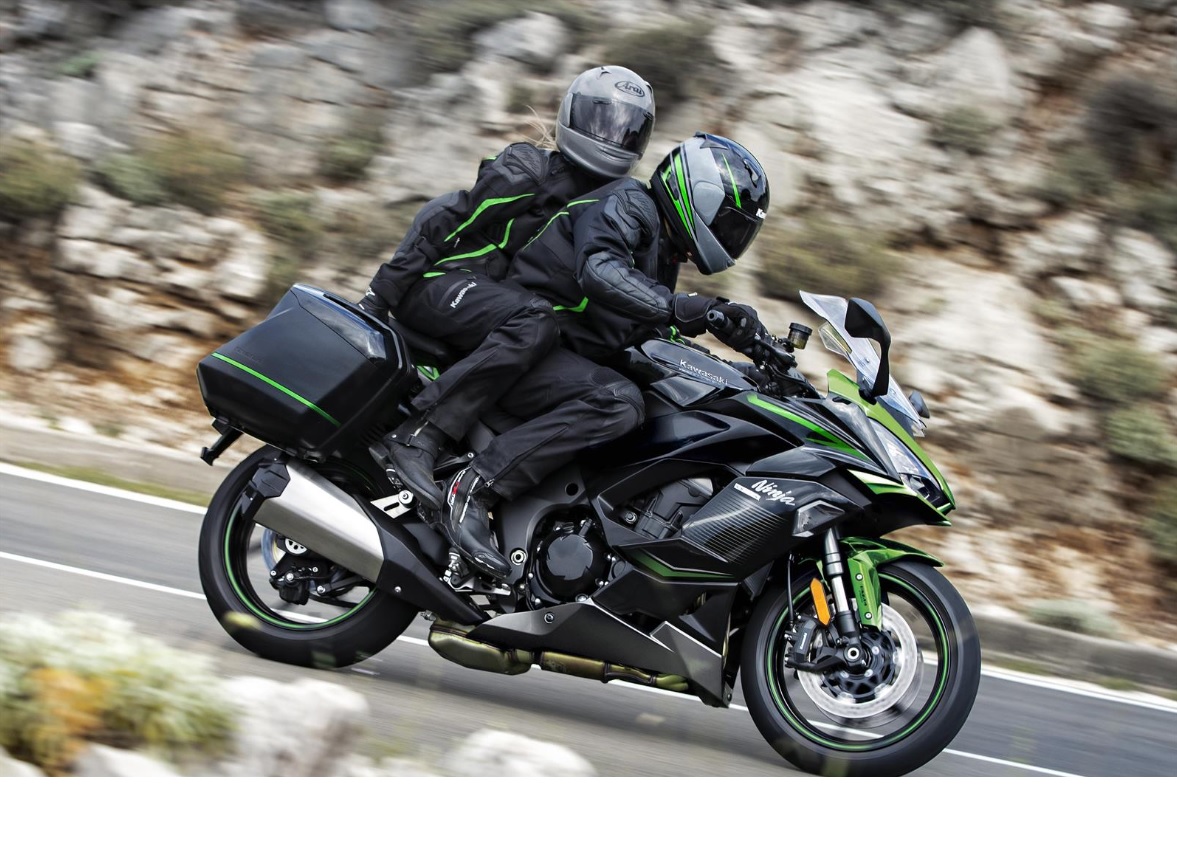 Kawasaki Ninja 1000 SX with pillion passenger