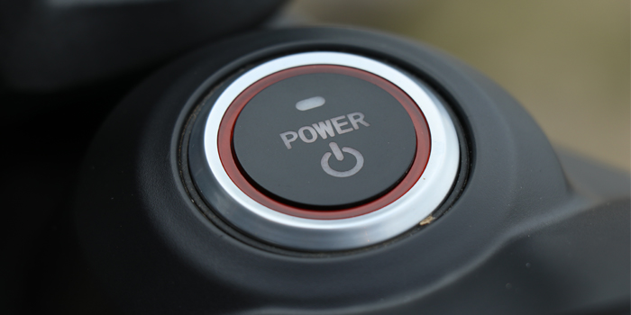 Electric motorcycle power button