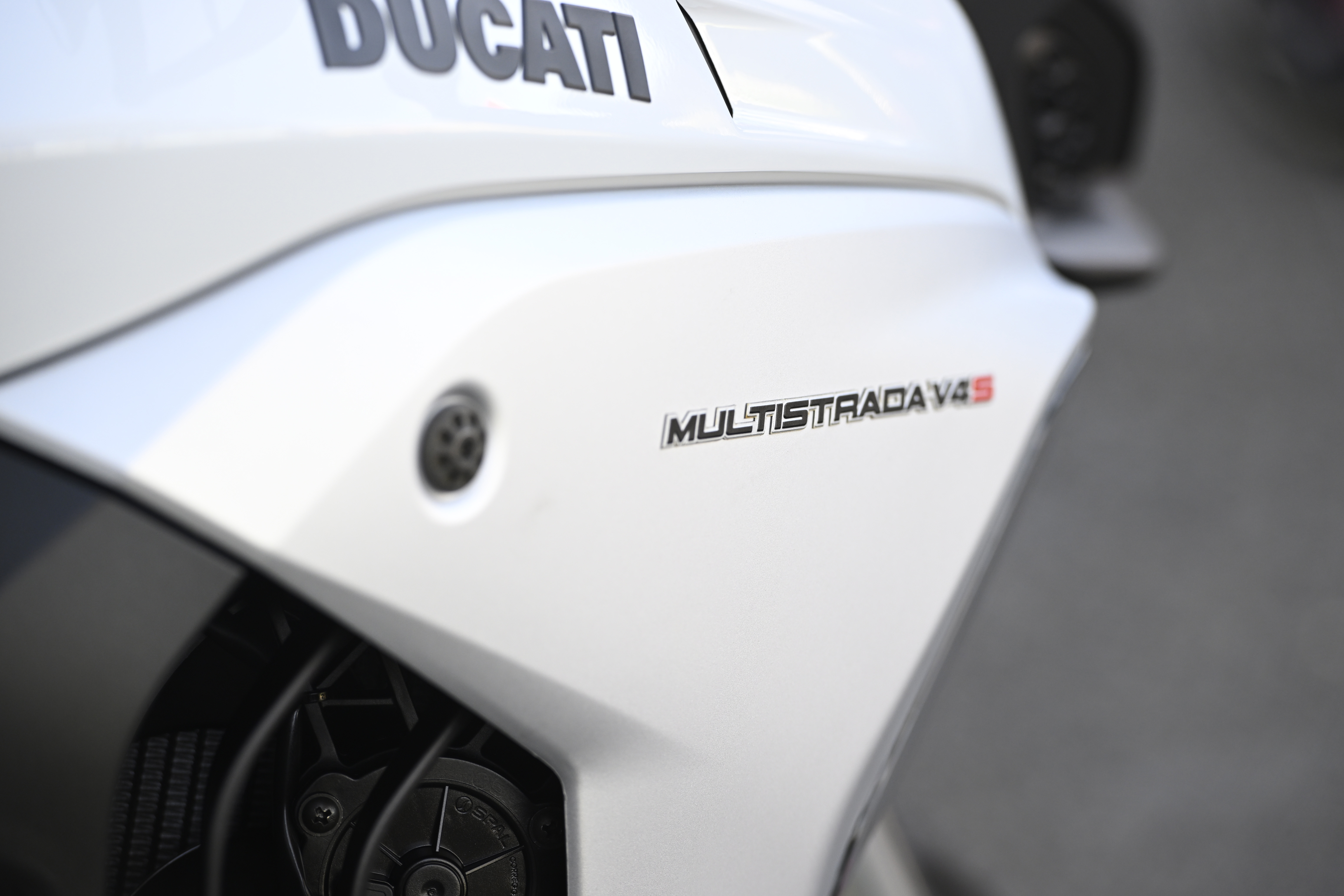 Ducati Multistrada V4S logo and badge