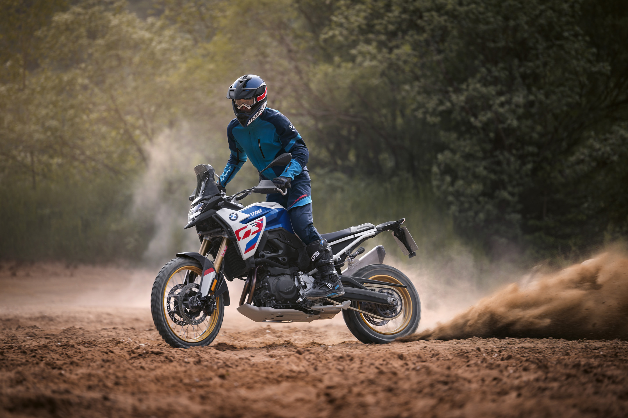 BMW F 900 GS riding shot