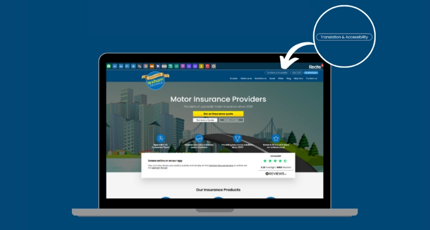 How to use Recite Me on Lexham homepage