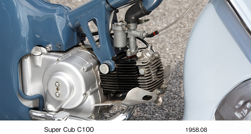 Super Cub 1958 Engine Close Up.png