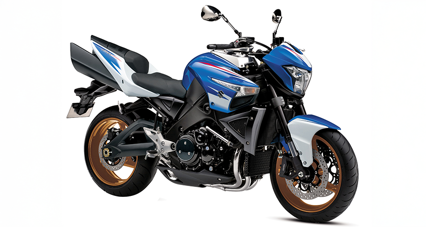 Suzuki GSX1300 B-King Blue on white background