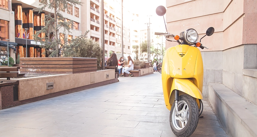 Parked scooter