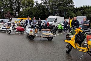 Scooter parking outside the ScooterExpo 2019