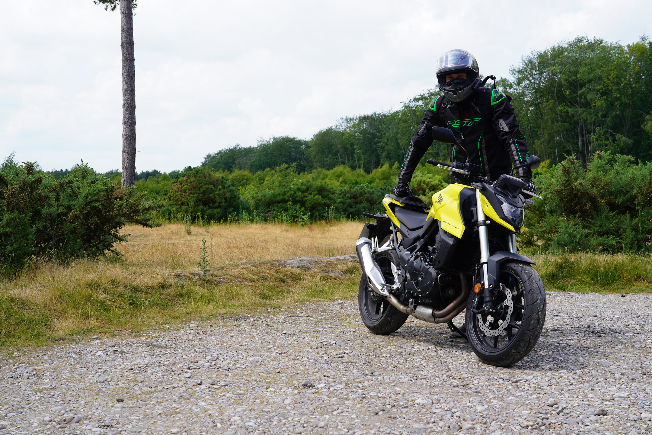 Alex with the 2023 Honda CB750 Hornet off the beaten path